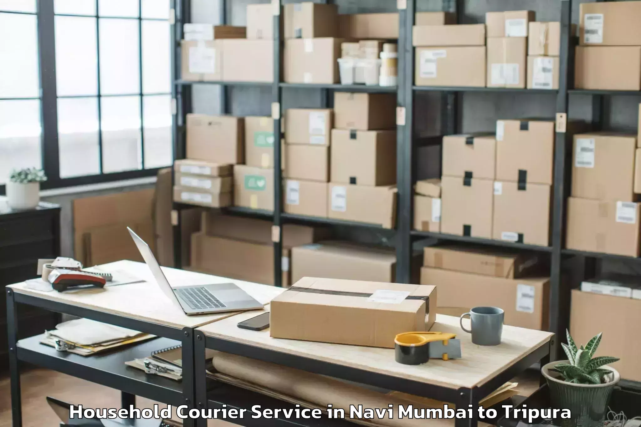 Affordable Navi Mumbai to Amarpur Gomati Household Courier